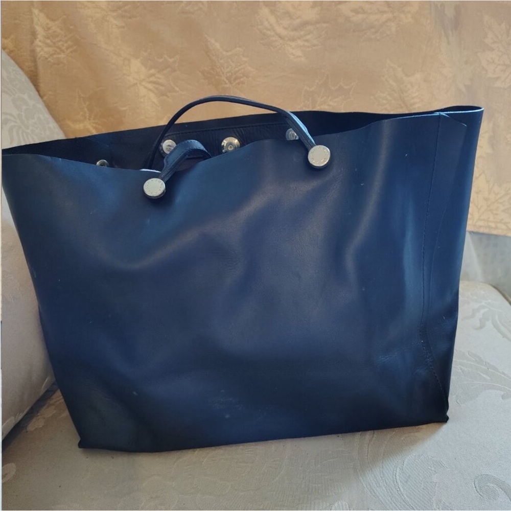 Furla Blue Tote Bag with Sturdy Handles and Spacious Design